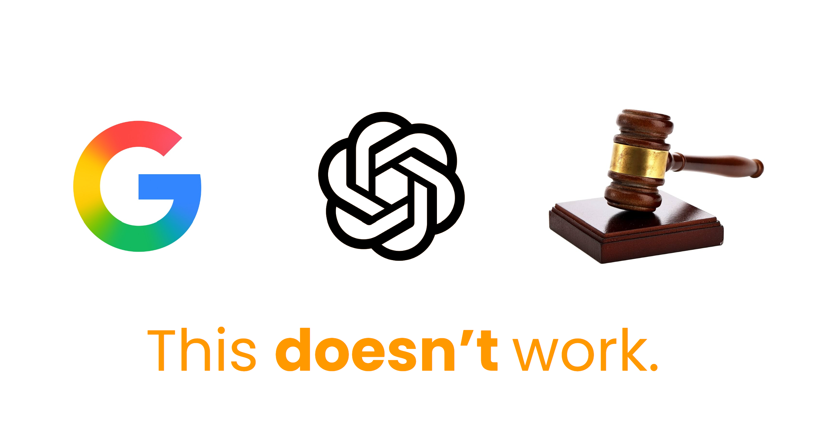 Google, OpenAI, and legal gavel imagery for the MapleLex pitch